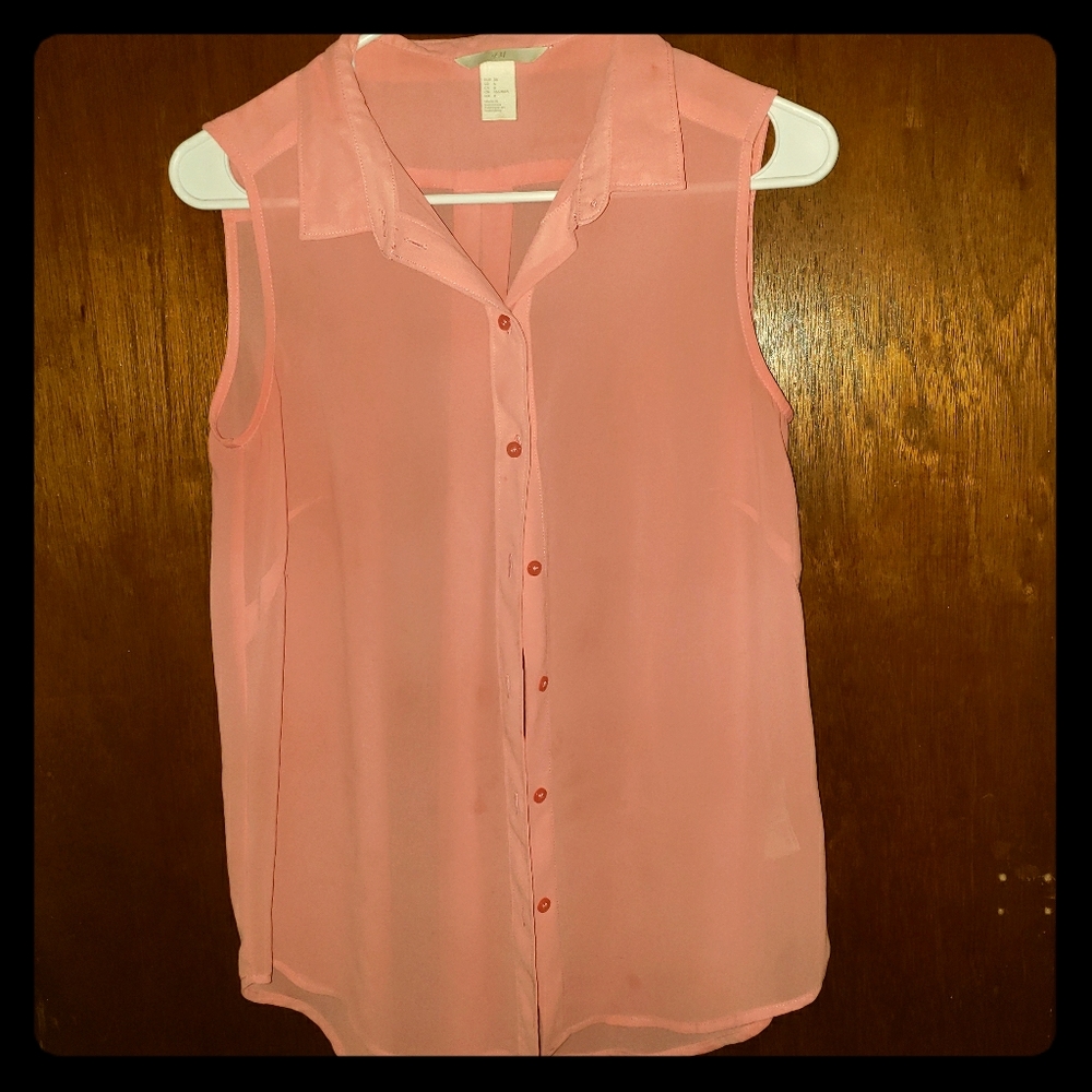 H&M orange🍊 button tank